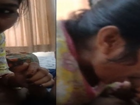 Desi maid gives a satisfying blowjob in a village setting