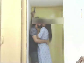 Boyfriend and girlfriend share intimate moments in bedroom