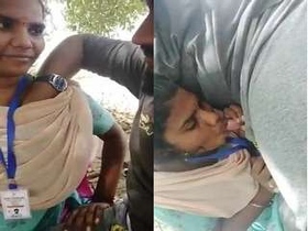 Tamil lover gives outdoor blowjob in desi style