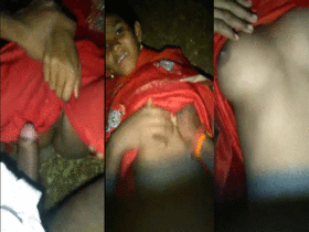 Desi teen slut meets customer for sex in the forest at night