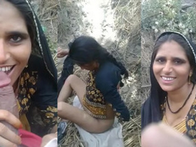 Village bhabi gives oral pleasure to her brother-in-law outdoors