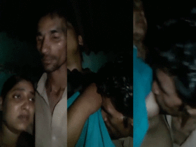 Desi couple records their live sex video with selfie camera