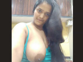 Indian girl with big breasts in aroused state - Part 1
