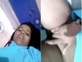 Cute Indian girl records her own finger selfies