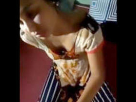 Desi's lover strips down to show off her hot big ass in a steamy video