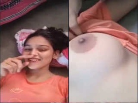 Cute Indian college student flaunts her big boobs and pussy