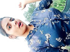 A seductive Indian woman with large breasts