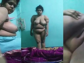 Chubby wife flaunts her body in nude selfies