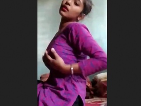 Aroused female pleasures herself to climax