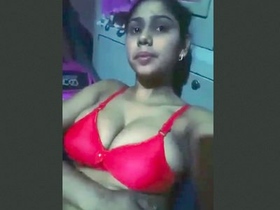 Married woman with large breasts displays during menstruation