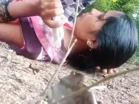 Outdoor sex with bhabhi who enjoys rough treatment