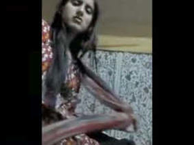 Kashmiri girlfriend flaunts her breasts on video call