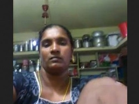 Telugu bhabhi flaunts her big boobs in a village setting
