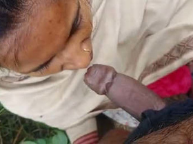 Indian aunt engages in outdoor sex