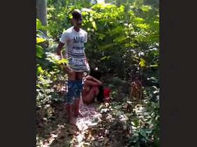 Village resident spots a guy having sex outdoors