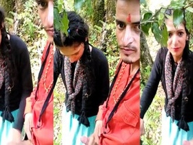 Desi couple enjoys outdoor sex in public