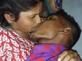Indian lover's romantic kissing and foreplay in HD video