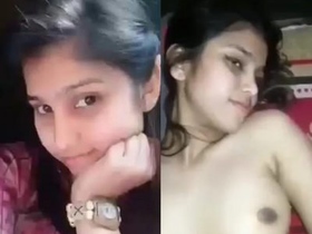 Beautiful young girl's nude body revealed by lover