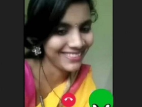 Cute Indian girl shows off her skills in a video call