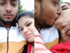 Desi couple enjoys outdoor sex in public place