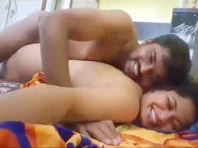 A country-girl from Desis enjoys a sensual experience with her lover in the village