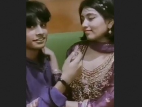 Indian couple shares intimate moments with passionate kissing