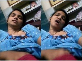 Horny Indian girl captures her nude body and masturbates