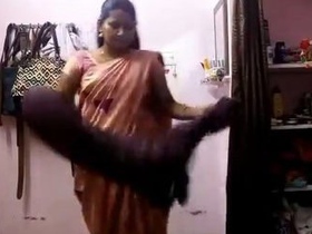 Indian wife changes her outfit