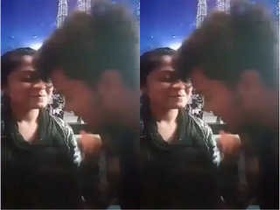 Pretty Indian babe gives a titjob to her lover
