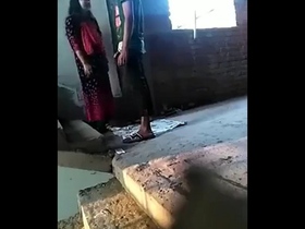 Indian couple engages in sexual activity on a construction site