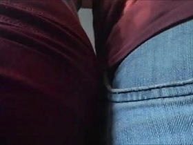 Brazilian-style butt fondling in a mutually satisfying scenario