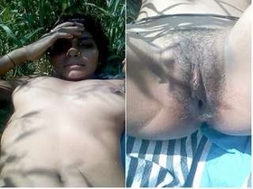 Desi couple enjoys outdoor sex in village setting