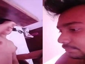 Cute Indian girl Dehati enjoys steamy sex with her lover in a hotel room