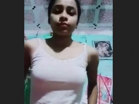 A Bengali woman displays her intimate parts on camera