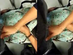 Indian girl's initial touching and subsequent grip on a penis during a train ride