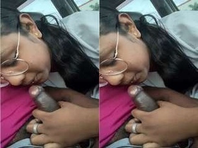Tamil babe gives a car blowjob