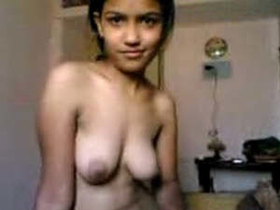 Desi college student meets her boyfriend for a night of passion in a hotel room