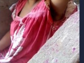 Indian bhabhi's intimate selfie video