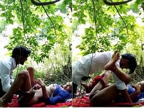 Desi couple has passionate sex in the wild