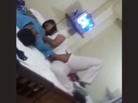 Horny auntie strips and teases her lover in a steamy video