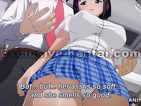 Watch as a thick pussy gets groped in the sky and fucked in a hentai video
