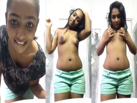 Sri Lankan babe records a video for her lover
