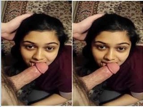 A stunning girl from HPI performs a seductive blowjob