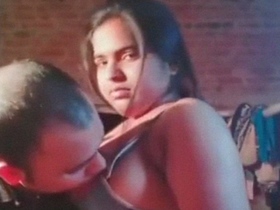 Watch as busty Rajni gets her big boobs fondled by her husband in this steamy video