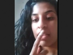 Sexy Indian girl pleasures herself