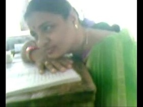 Telugu aunty's secret rendezvous under the table