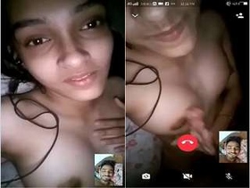 Exclusive video of a cute Desi girl flaunting her big boobs