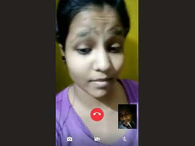 Indian woman has a video call