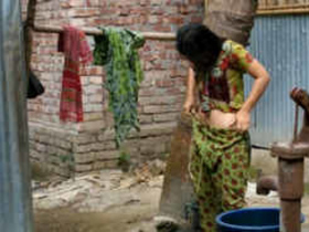 Secretly recorded footage of an Indian woman bathing and changing clothes