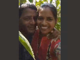 Odia sweetheart enjoys outdoor intimacy and breast fondling